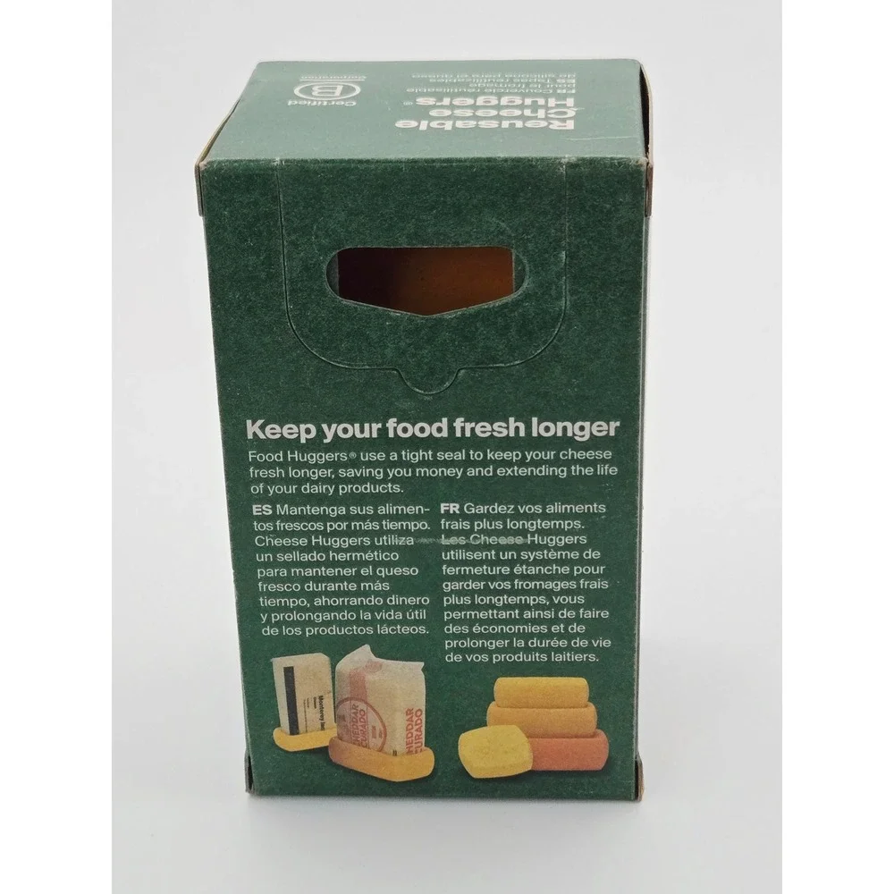 Food Huggers Cheese Huggers Reusable Silicone Food Savers 4 Sizes NEW